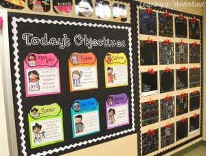 Wonderful ideas for more creative ways to display your daily class schedule, while also saving precious board space!