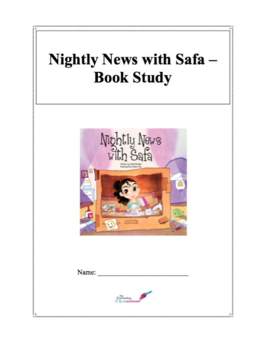 A cross-curricular book study about the book Nightly News with Safa. Topics include: media literacy, writing with details, reading skills and character development. The package also includes two rubrics, and a student self-assessment section.